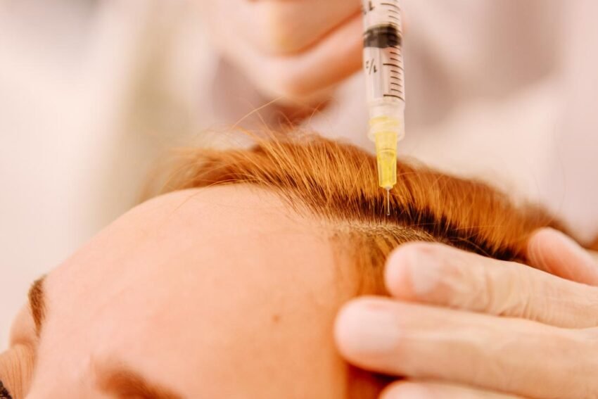 Mulher realizando Mesoterapia Capilar na bio renew